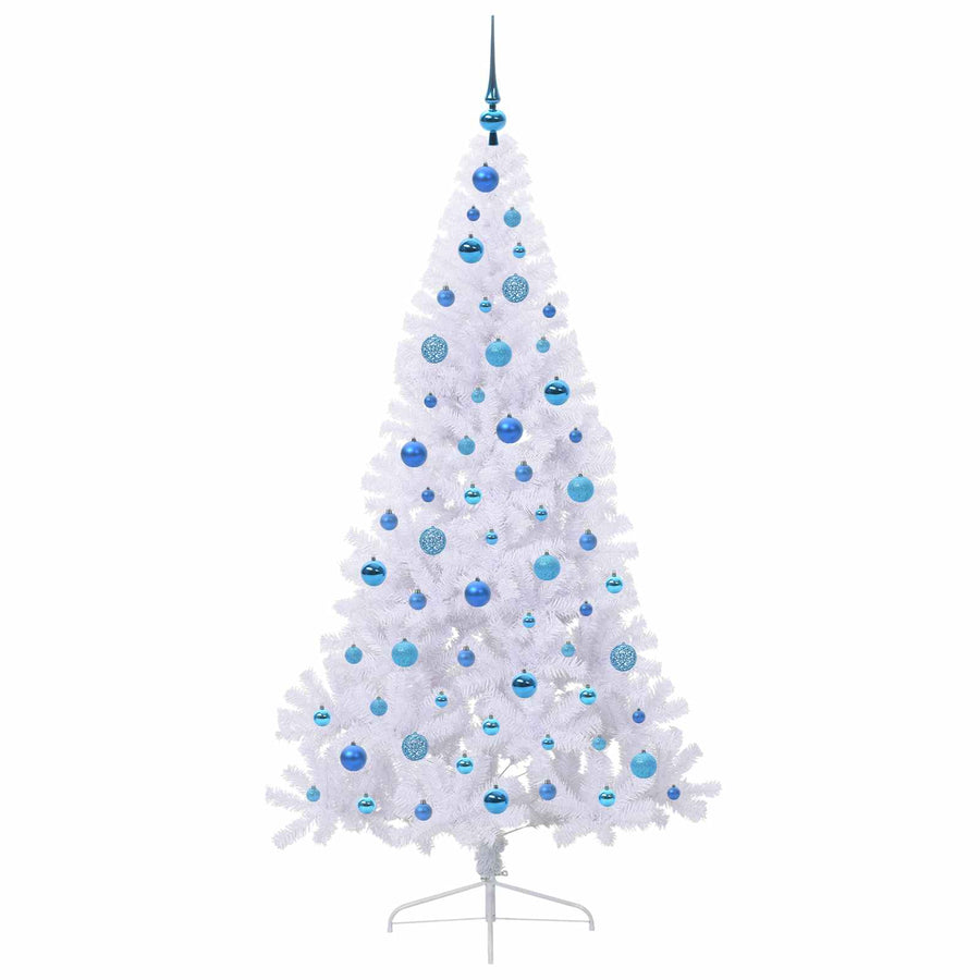 Kunstkerstboom met 300 LED Wit 180 cm PVC en staal