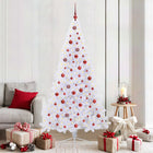 Kunstkerstboom 210 cm wit met 300 LED's