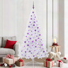 Kunstkerstboom 210 cm wit met 300 paarse LED