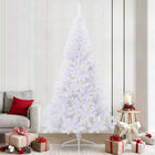 Artificial Christmas Tree with 300 White LED Lights 240 cm PVC and Steel