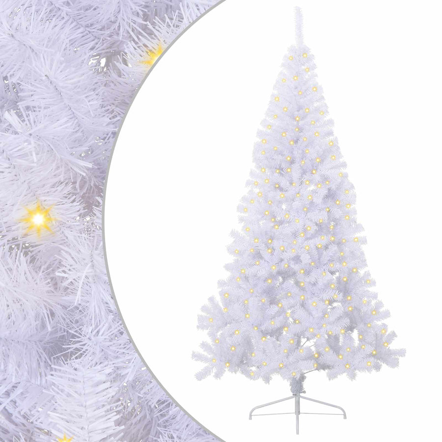 Kunstkerstboom met 300 LED Wit 240 cm PVC en staal