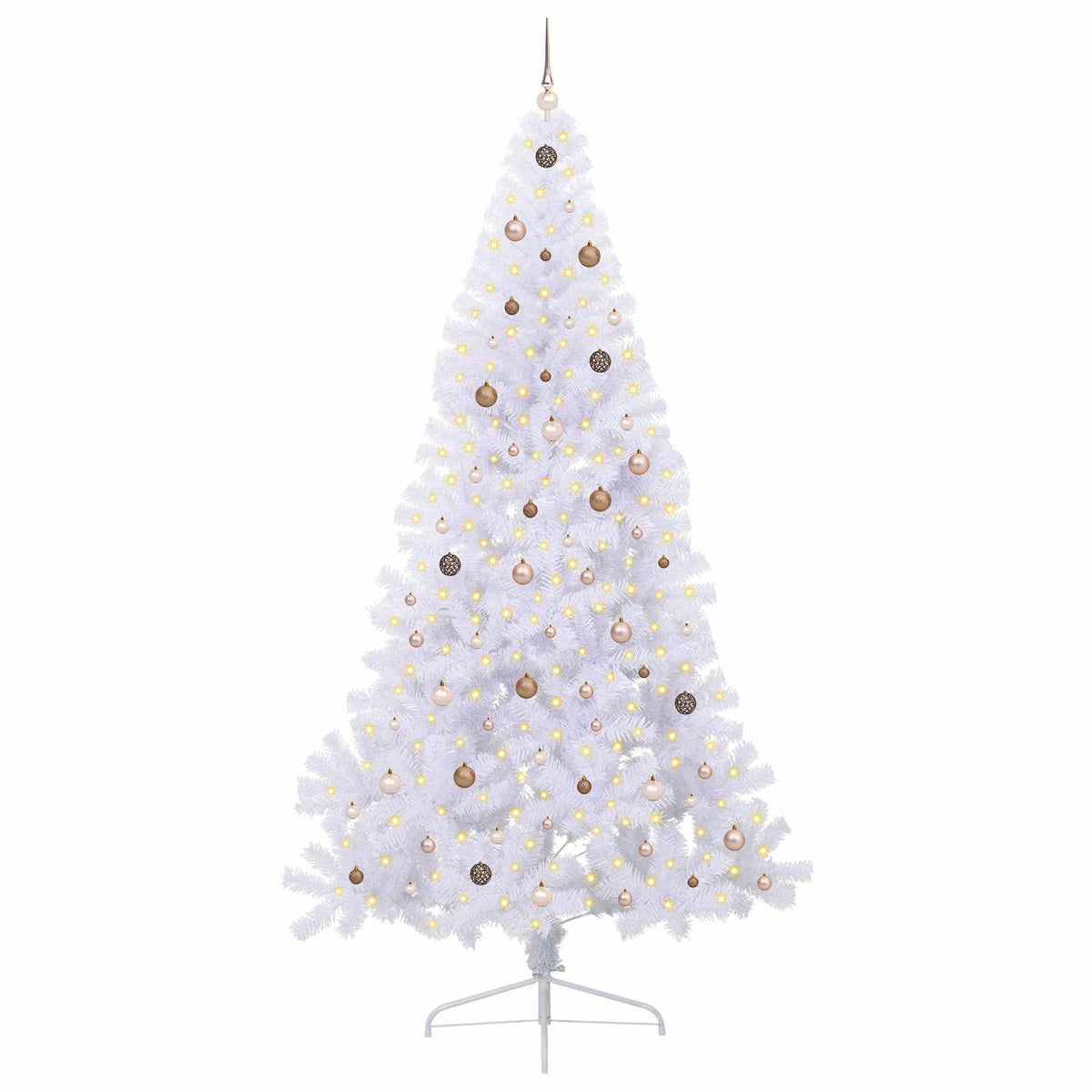 Kunstkerstboom Wit 240 cm PVC en staal