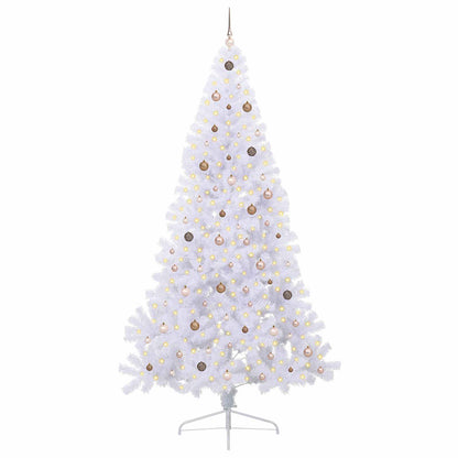 Kunstkerstboom Wit 240 cm PVC en staal