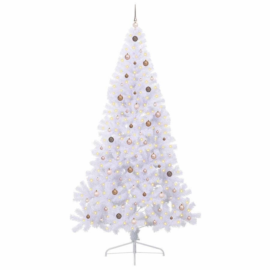 Kunstkerstboom Wit 240 cm PVC en staal