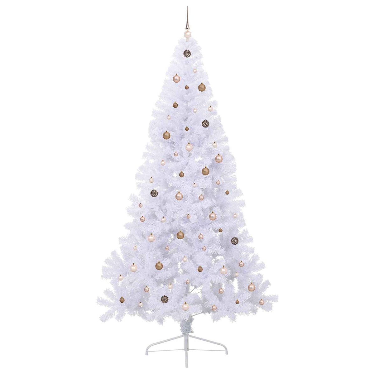 Kunstkerstboom Wit 240 cm PVC en staal
