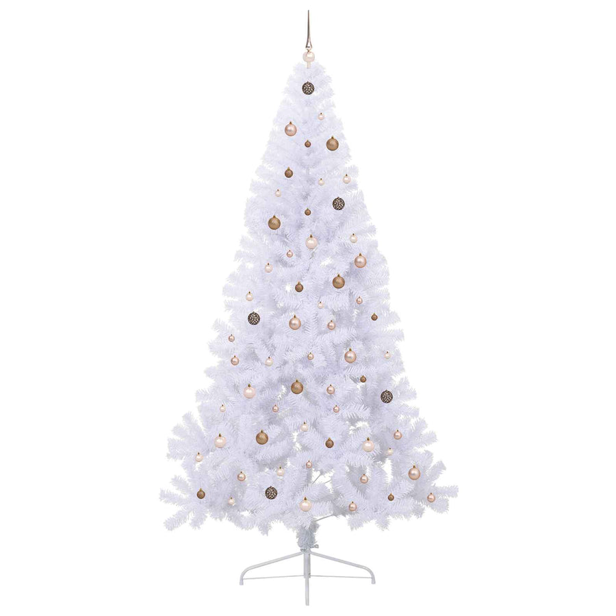 Kunstkerstboom Wit 240 cm PVC en staal