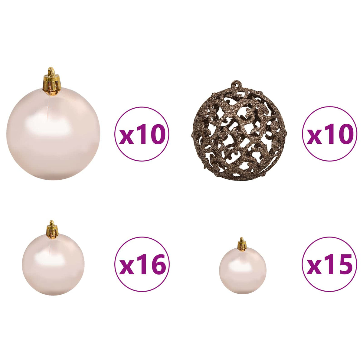 Kunstkerstboom Wit 240 cm PVC en staal