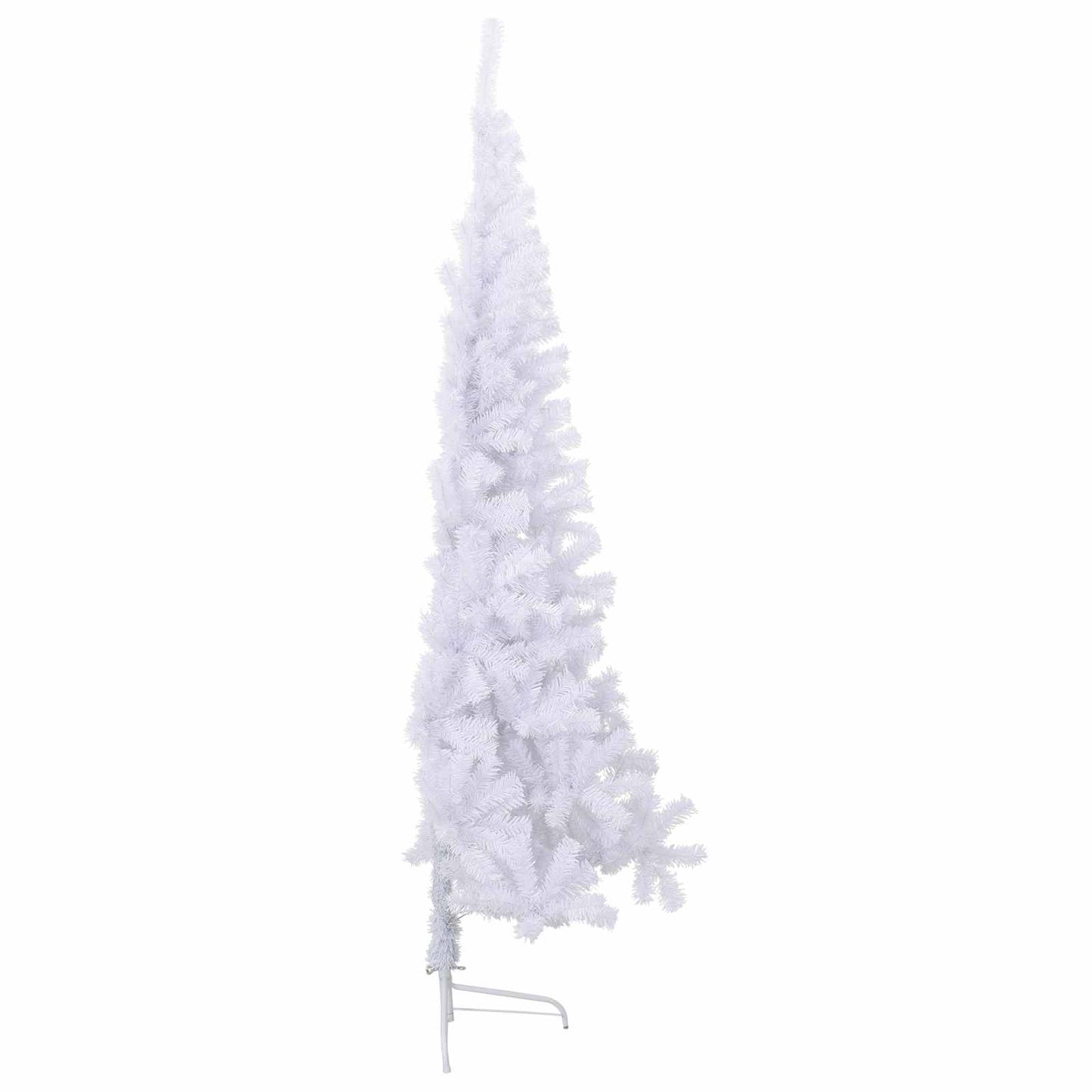 Kunstkerstboom Met 300 Led 240 Cm Pvc En Staal Wit en grijs