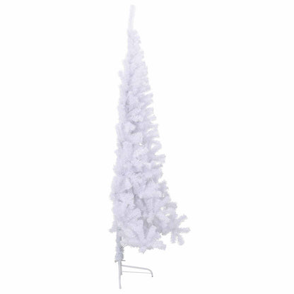 Kunstkerstboom Met 300 Led 240 Cm Pvc En Staal Wit en grijs