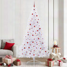 Artificial Christmas Tree with 300 White LED Lights 240 cm PVC and Steel
