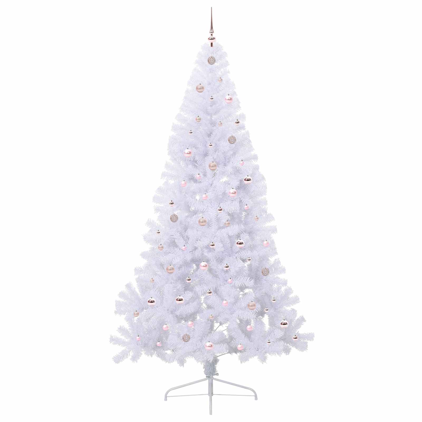 Kunstkerstboom met 300 LED Wit 240 cm PVC en staal
