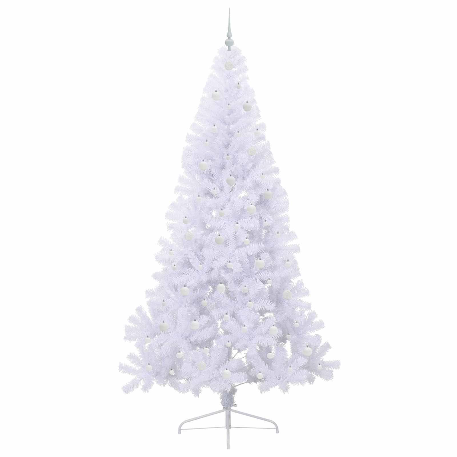 Kunstkerstboom met 300 LED Wit 240 cm PVC en staal