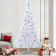 Kunstkerstboom 240 cm wit met 300 LED blauw