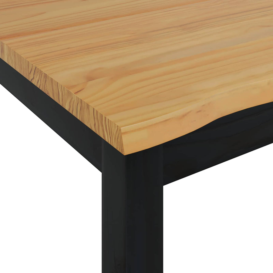 Eettafel EKAI Zwart 112 x 70 x 76,5 cm Massief grenenhout