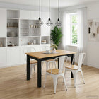 Eettafel 112x70x76,5 cm massief grenenhout zwart