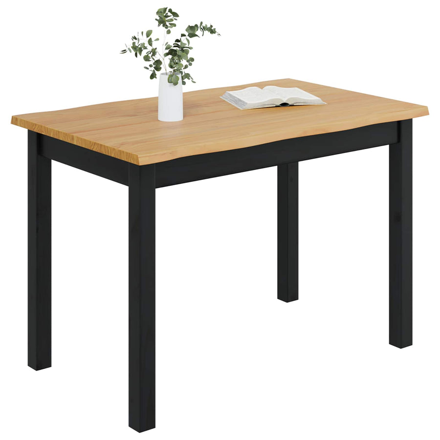Eettafel EKAI Zwart 112 x 70 x 76,5 cm Massief grenenhout