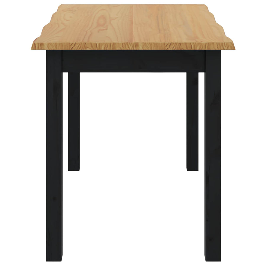 Eettafel EKAI Zwart 112 x 70 x 76,5 cm Massief grenenhout