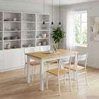 Eettafel massief grenenhout 112x70x76,5 cm wit