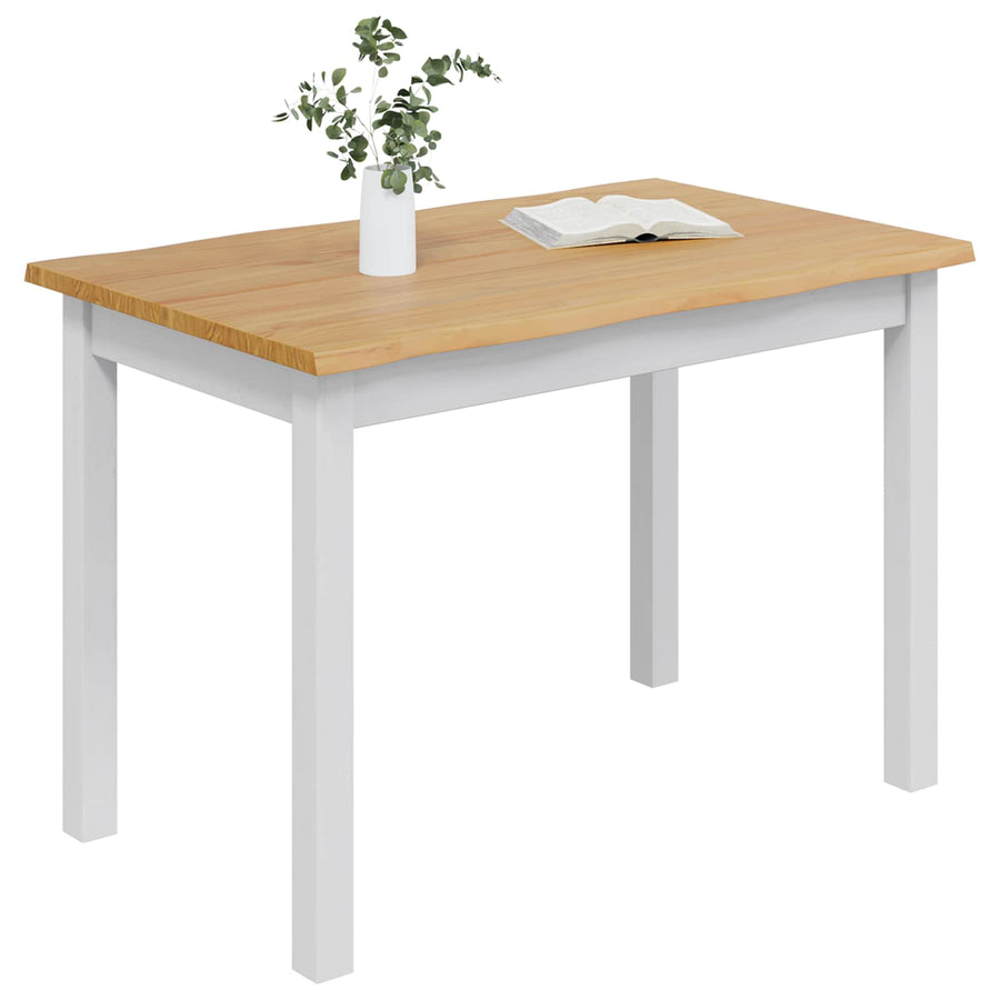 Eettafel EKAI Wit 112 x 70 x 76,5 cm Massief grenenhout