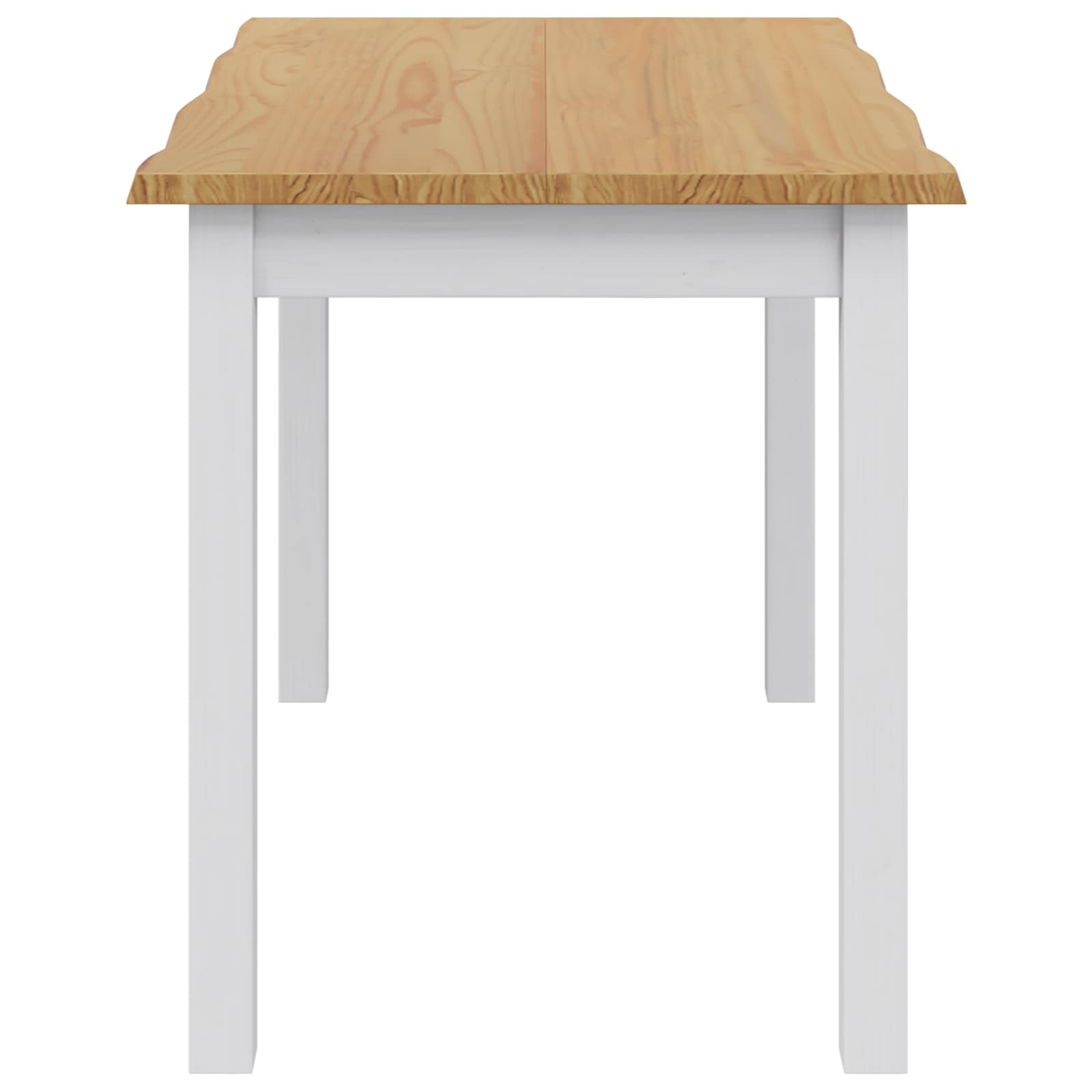 Eettafel EKAI Wit 112 x 70 x 76,5 cm Massief grenenhout