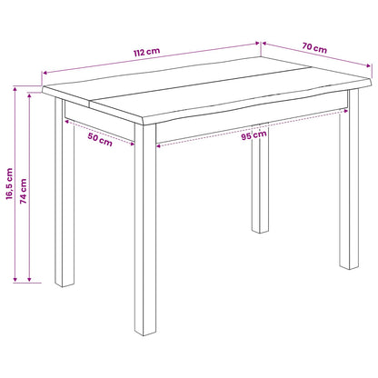 Eettafel EKAI Wit 112 x 70 x 76,5 cm Massief grenenhout