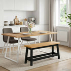 Eetbank grenenhout 91,5x29x45,5 cm zwart