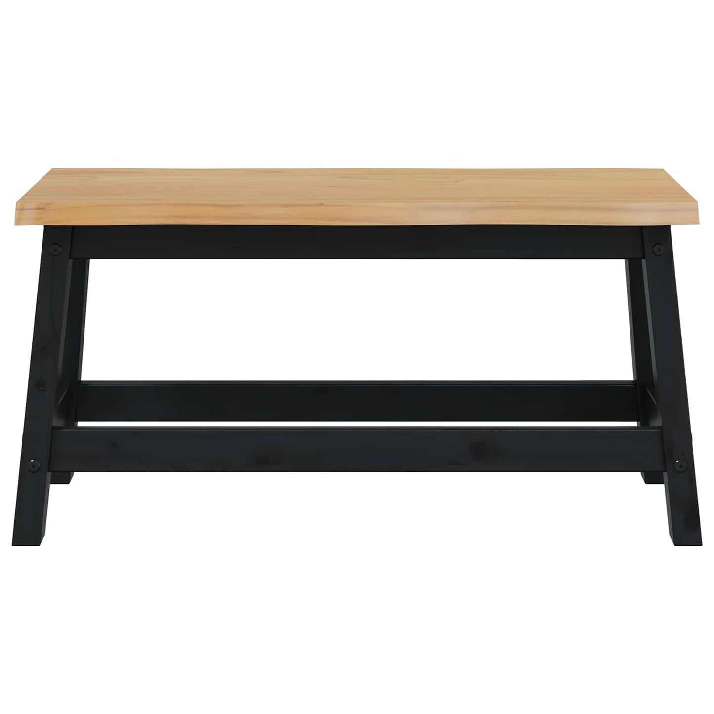 Eetbank EKAI Zwart 91,5 x 29 x 45,5 cm Massief grenenhout