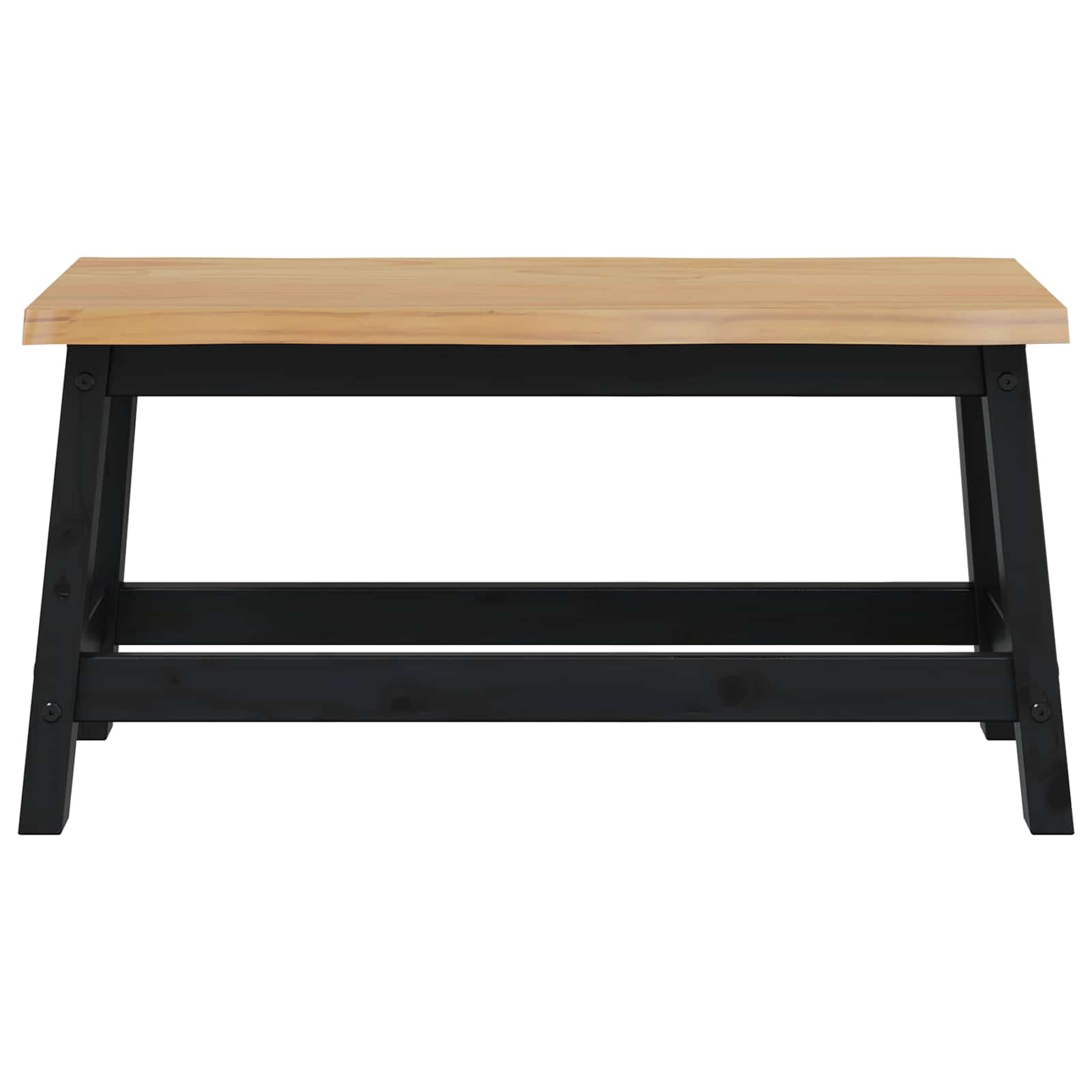 Eetbank EKAI Zwart 91,5 x 29 x 45,5 cm Massief grenenhout