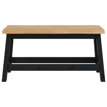 Eetbank EKAI Zwart 91,5 x 29 x 45,5 cm Massief grenenhout