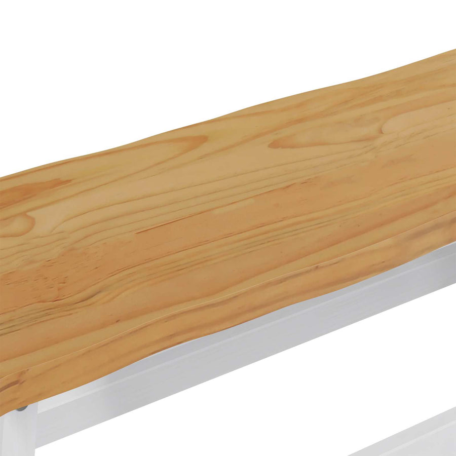 Eetbank EKAI Wit 91,5 x 29 x 45,5 cm Massief grenenhout