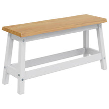 Eetbank EKAI Wit 91,5 x 29 x 45,5 cm Massief grenenhout