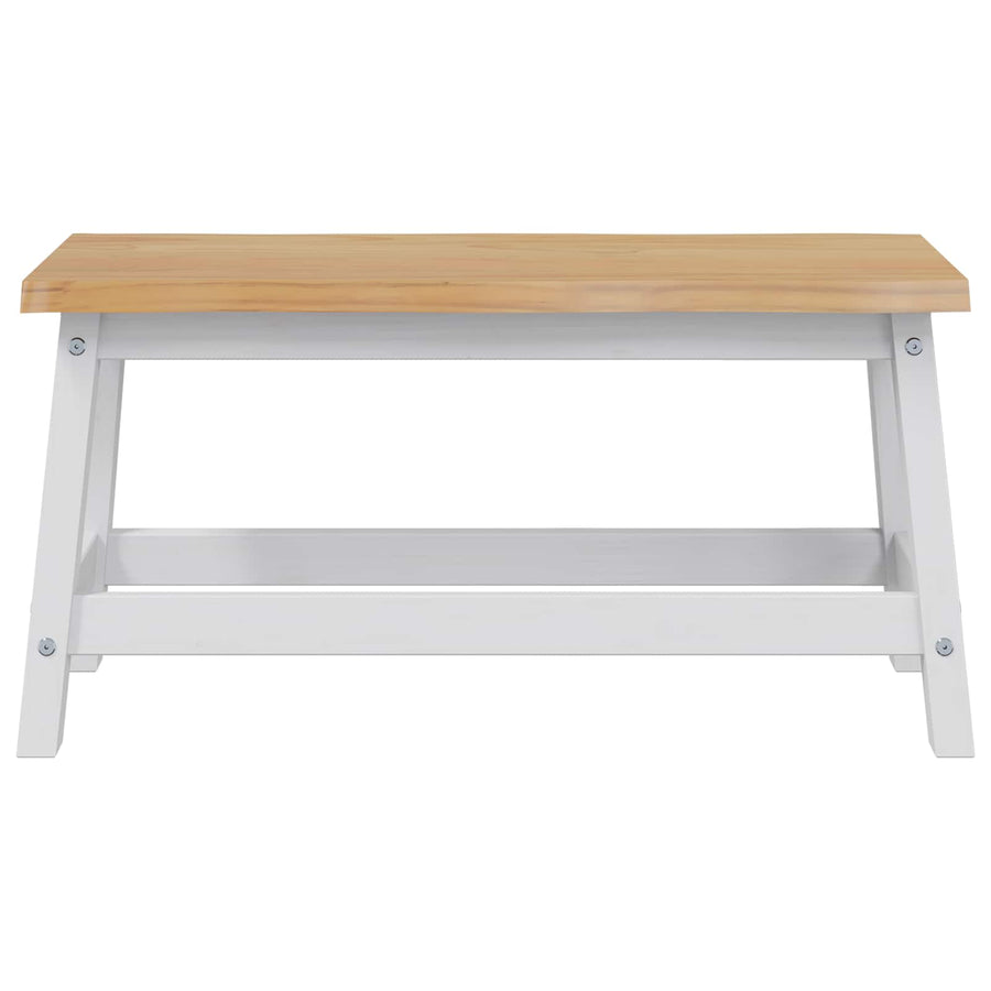 Eetbank EKAI Wit 91,5 x 29 x 45,5 cm Massief grenenhout