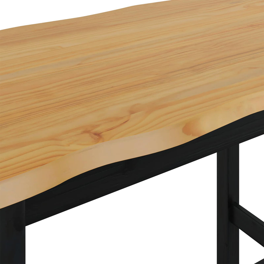 Hoge bartafel EKAI Zwart 112 x 70 x 91 cm Massief grenenhout