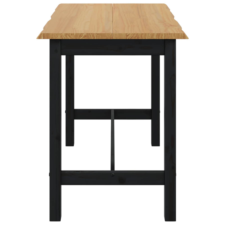 Hoge bartafel EKAI Zwart 112 x 70 x 91 cm Massief grenenhout