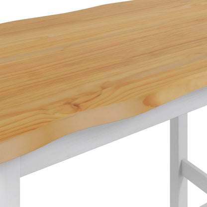 Hoge bartafel EKAI Wit 112 x 70 x 91 cm Massief grenenhout