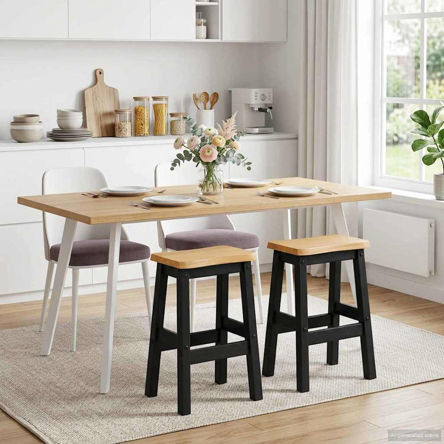 Hoge Barkruk EKAI 2 pcs Zwart 40 x 29 x 63 cm