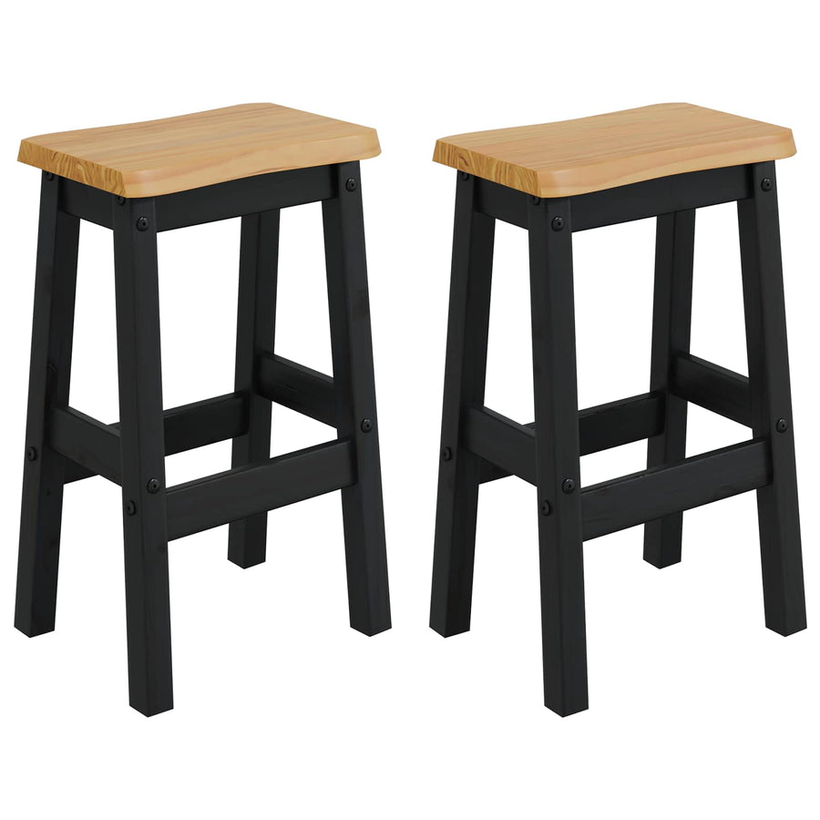 Hoge Barkruk EKAI 2 pcs Zwart 40 x 29 x 63 cm