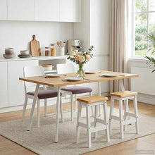 Hoge Barkruk EKAI 2 pcs Wit 40 x 29 x 63 cm Massief grenenhout