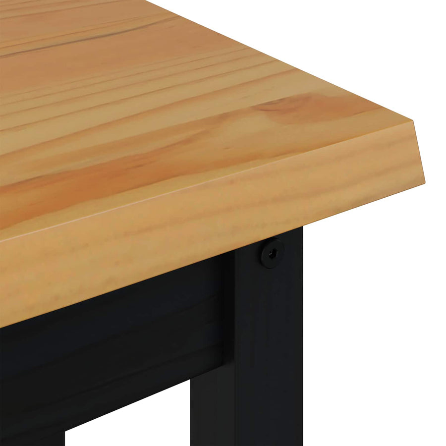 Wandtafel EKAI Zwart 112 x 35 x 76 cm Massief grenenhout
