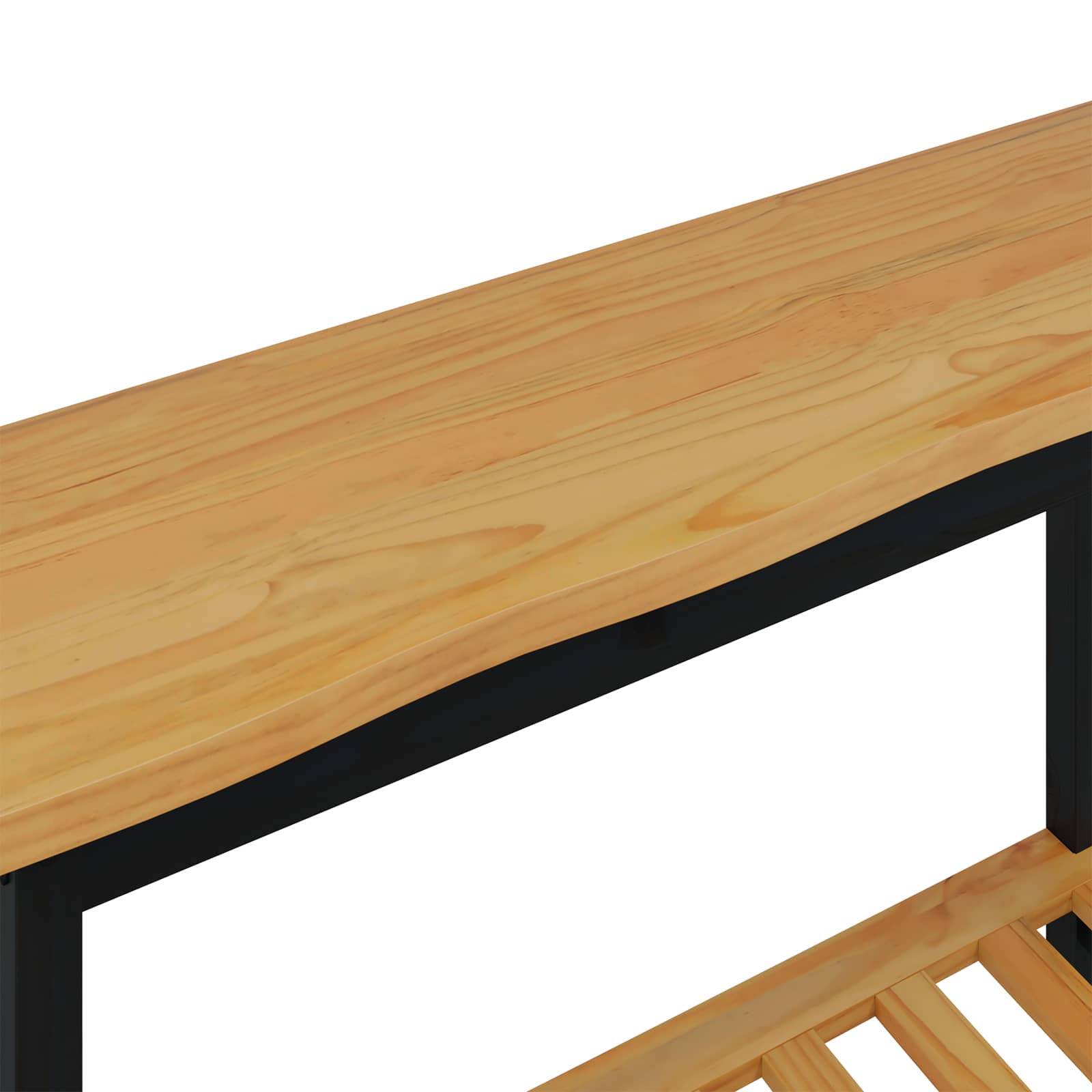 Wandtafel EKAI Zwart 112 x 35 x 76 cm Massief grenenhout
