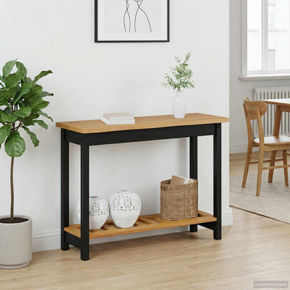 Wandtafel EKAI Zwart 112 x 35 x 76 cm Massief grenenhout