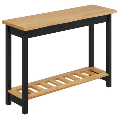 Wandtafel EKAI Zwart 112 x 35 x 76 cm Massief grenenhout