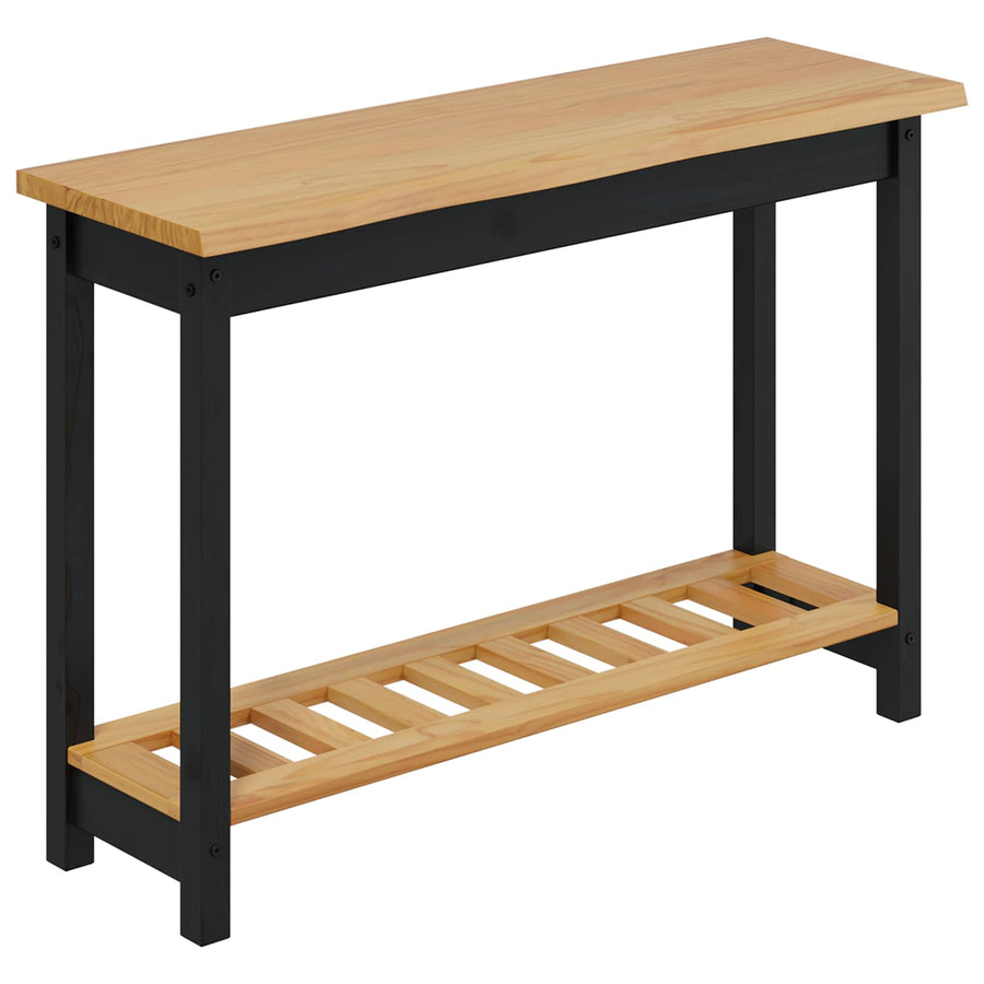 Wandtafel EKAI Zwart 112 x 35 x 76 cm Massief grenenhout