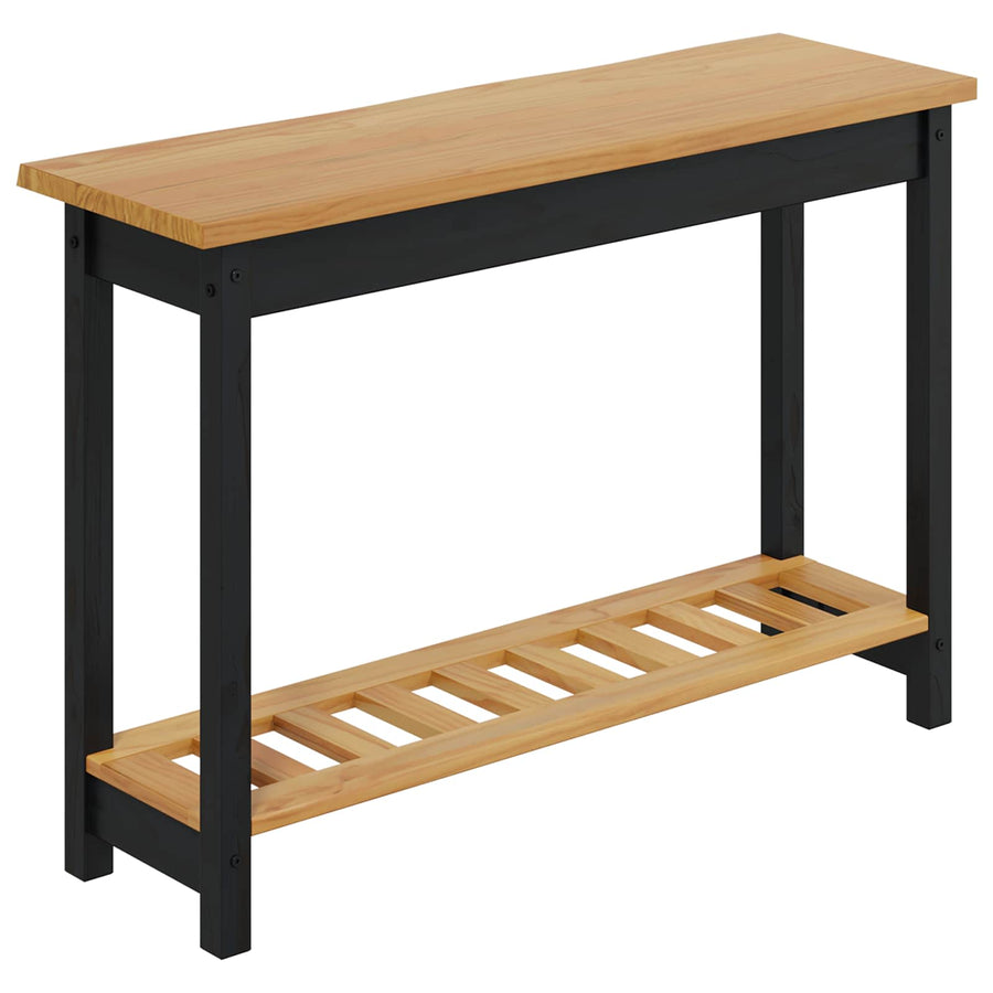 Wandtafel EKAI Zwart 112 x 35 x 76 cm Massief grenenhout