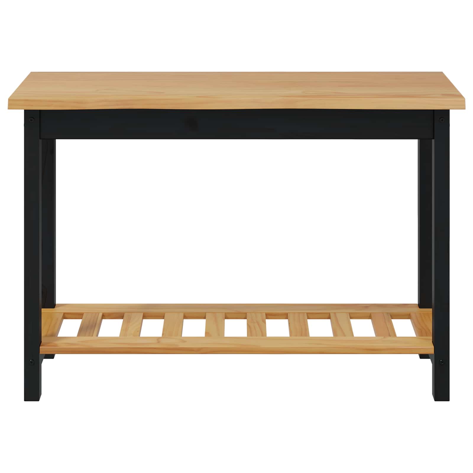 Wandtafel EKAI Zwart 112 x 35 x 76 cm Massief grenenhout