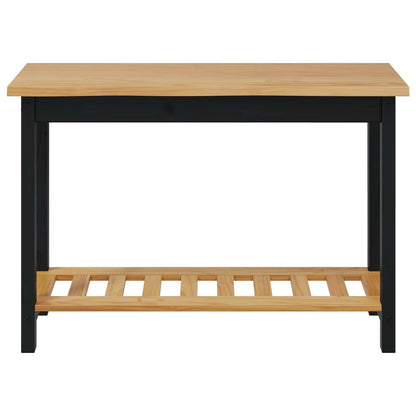 Wandtafel EKAI Zwart 112 x 35 x 76 cm Massief grenenhout