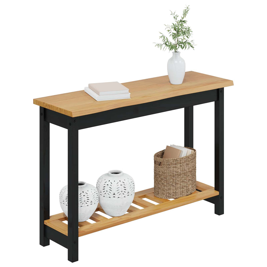 Wandtafel EKAI Zwart 112 x 35 x 76 cm Massief grenenhout