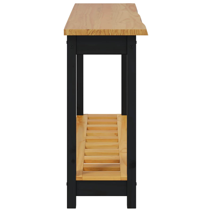 Wandtafel EKAI Zwart 112 x 35 x 76 cm Massief grenenhout