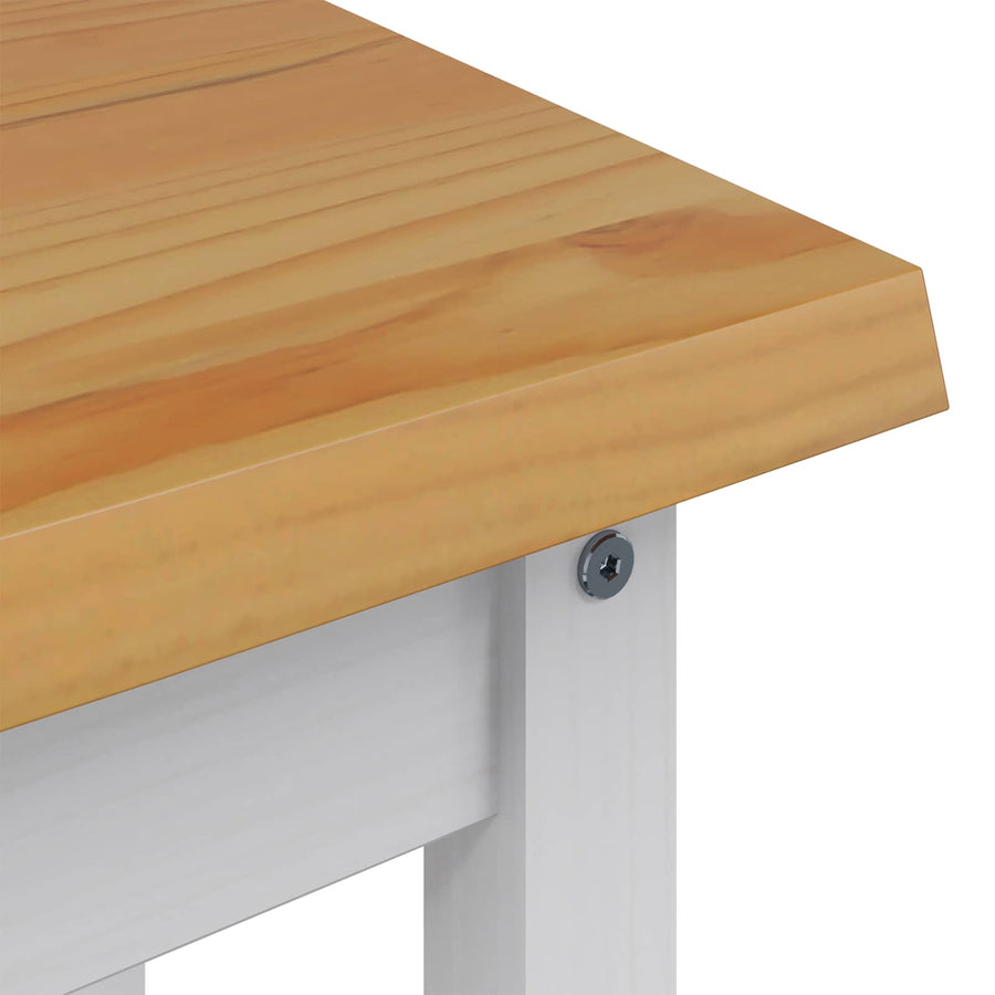 Wandtafel EKAI Wit 112 x 35 x 76 cm Massief grenenhout