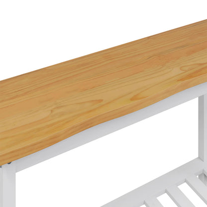Wandtafel EKAI Wit 112 x 35 x 76 cm Massief grenenhout